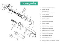 RECAMBIOS MONOMANDO LAVABO MURAL VIVENIS HANSGROHE